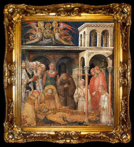 framed  Simone Martini The Death of St.Martin, ta009-2
